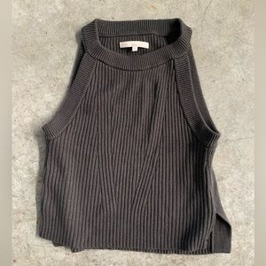 Monk & Lou cropped sleeveless knit - Size S - dark olive green